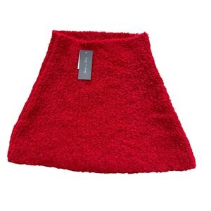J.Jill Ruby Red‎ Boucle Knit Mini Skirt Made in Italy Wool Blend One Size NEW